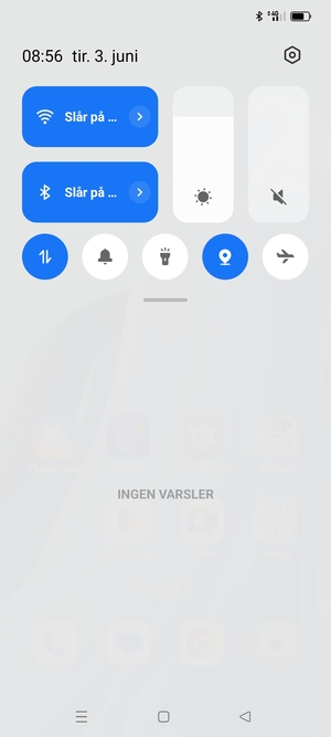 Dra ned toppmenyen igjen