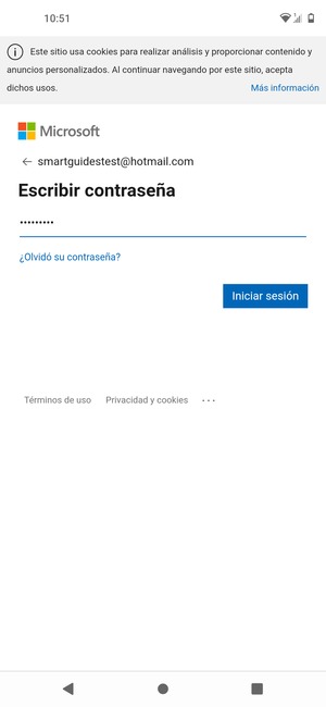 Introduzca su contraseña y seleccione Iniciar sesión