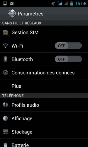 Sélectionnez Plus