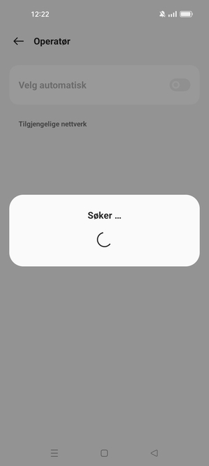 Vent til søket er ferdig