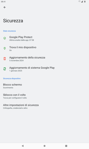 Seleziona Altre impostazioni di sicurezza