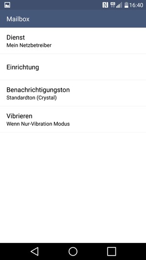 Wählen Sie Einrichtung