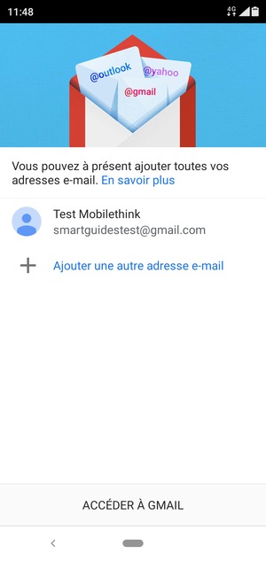 Sélectionnez ACCÉDER  À GMAIL