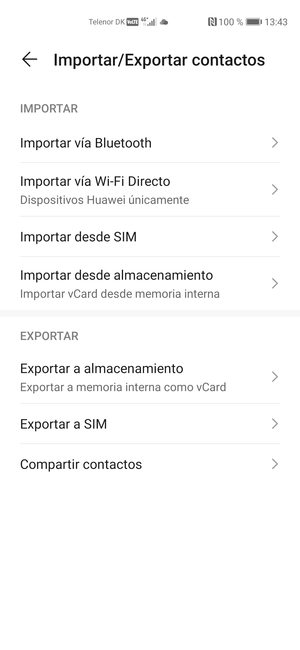 Seleccione Importar desde SIM