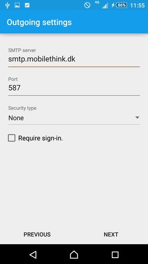 Uncheck the Require sign-in. checkbox and select NEXT