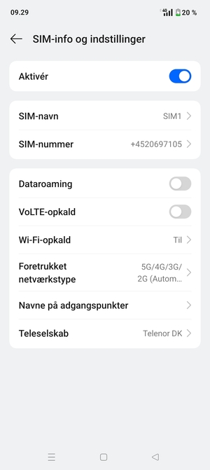Vælg Navne på adgangspunkter