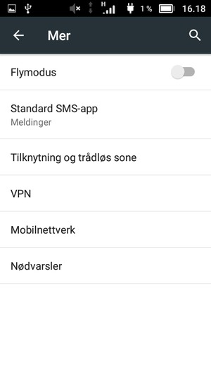 Velg Mobilnettverk