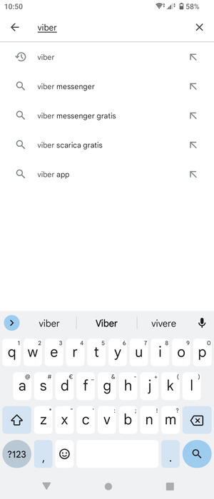 Inserisci il nome dell'app e seleziona Ricerca