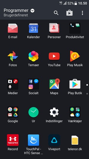 Vælg Indstillinger