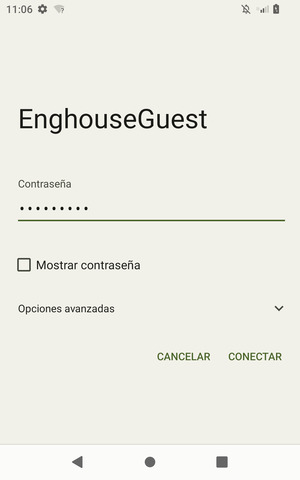 Introduzca la Contraseña de Wi-Fi y seleccione CONECTAR