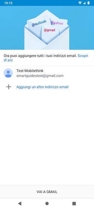 Seleziona VAI A GMAIL