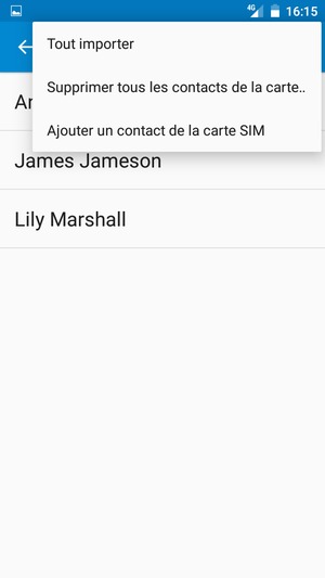 Sélectionnez Tout importer