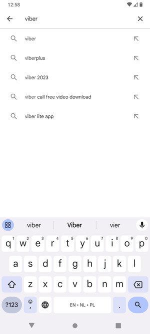 Enter the app name and select Search