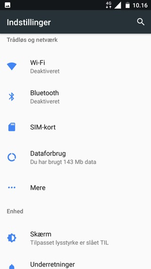 Vælg Wi-Fi