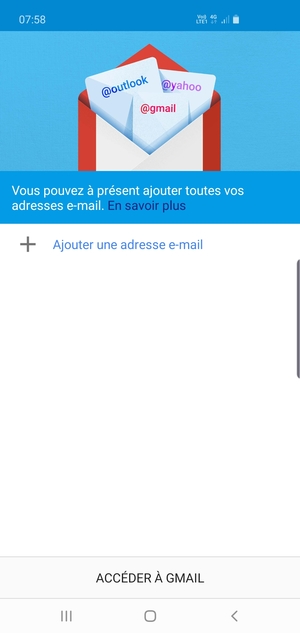 Sélectionnez Ajouter une adresse e-mail