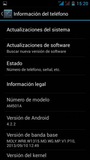 Seleccione Actualizaciones del sistema