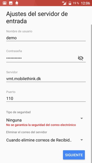 Seleccione SIGUIENTE
