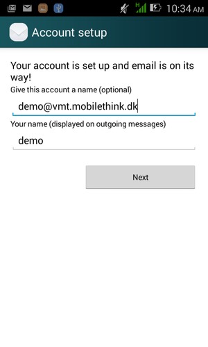 Give your account a name and enter your name. Select Next