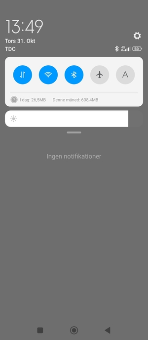Aktiver topmenuen igen