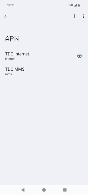 Seleziona il punto di accesso Internet