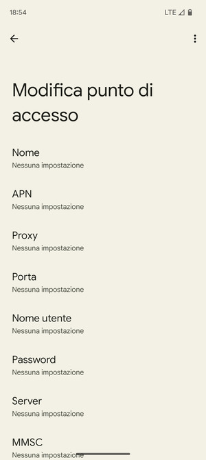 Inserisci informazioni MMS