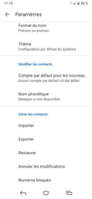 Faites défiler et sélectionnez Importer