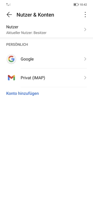 Wählen Sie Google