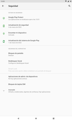 Seleccione Bloqueo de tarjeta SIM