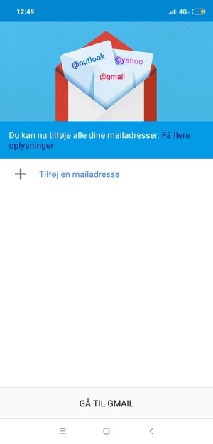 Vælg Tilføj en mailadresse