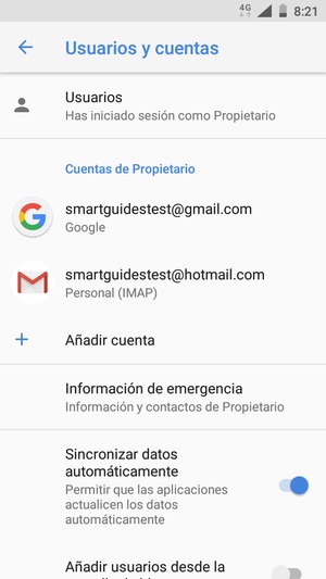 Seleccione su cuenta Google