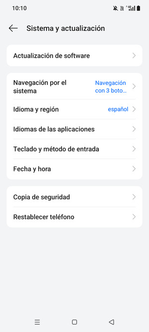 Seleccione Actualización de software