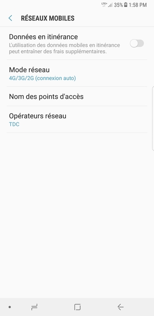 Sélectionnez Nom des points d'accès