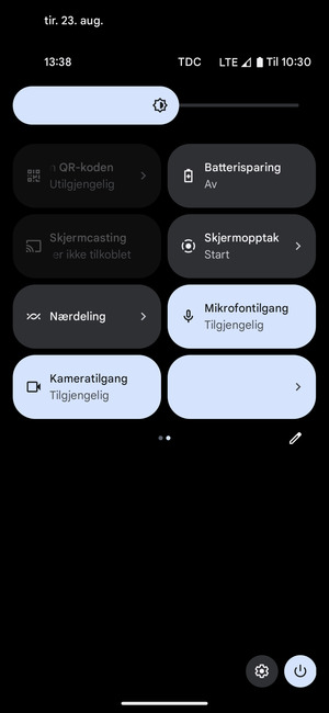 Velg Batterisparing