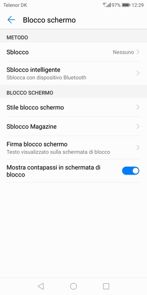 Seleziona Sblocco