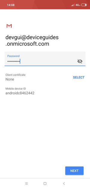 Enter your password and select NEXT