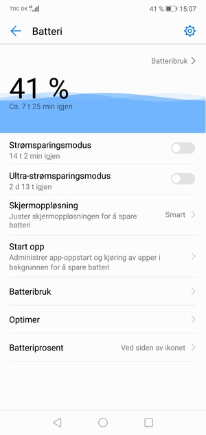 Slå på Strømsparingsmodus