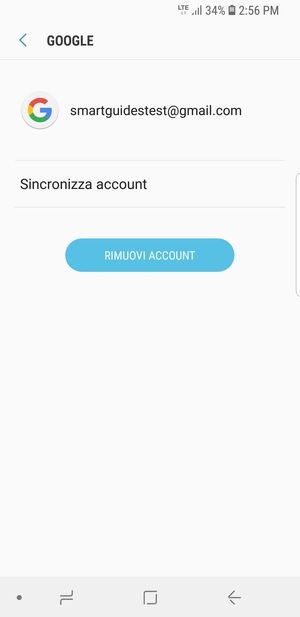 Seleziona Sincronizza account