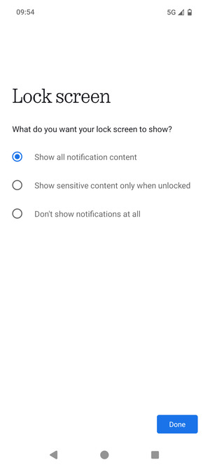 Select your preferred option and select Done