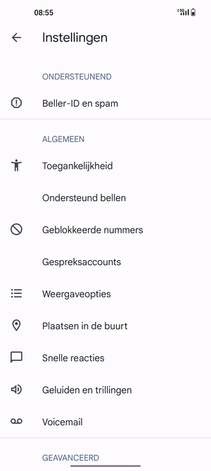 Selecteer Voicemail