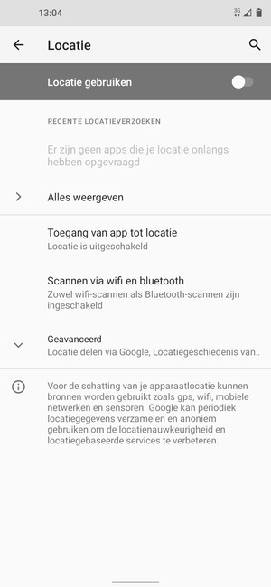 Schakel Locatie gebruiken uit