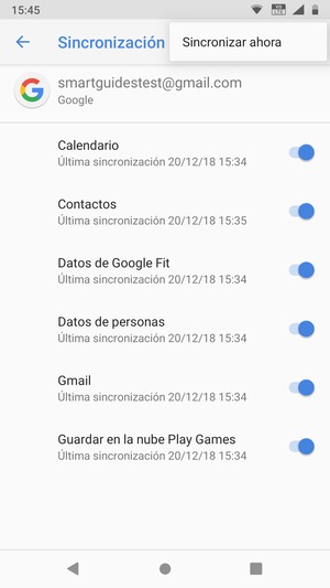 Seleccione Sincronizar ahora