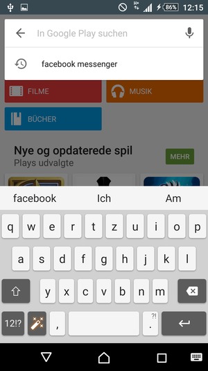 Geben Sie den Namen der App ein und wählen Sie Eingeben
