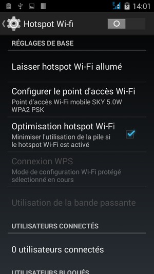 Sélectionnez Configurer le point d'accès Wi-Fi