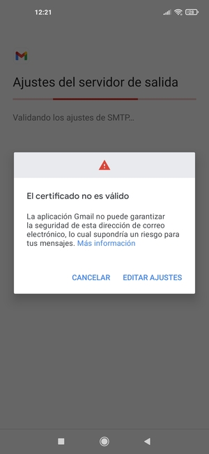 Seleccione EDITAR AJUSTES