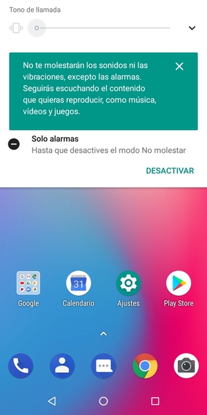 Presione una vez más para modo silencio