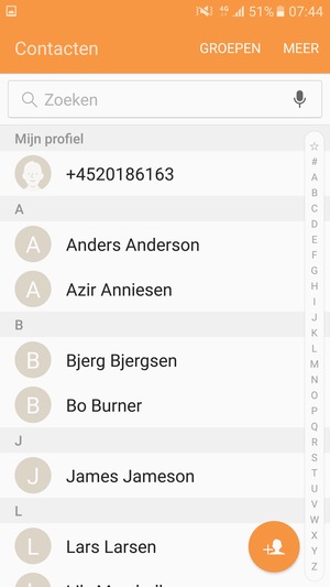 Selecteer MEER