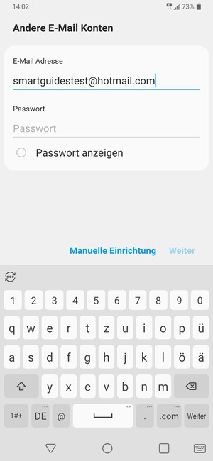 Geben Sie Ihre E-Mail-Adresse ein und wählen Sie Weiter