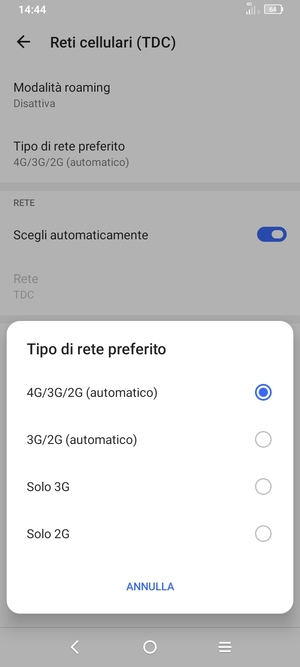 Seleziona la tua opzione preferita