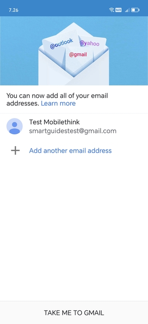 Select TAKE ME TO GMAIL