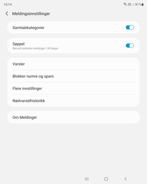 Velg Flere innstillinger